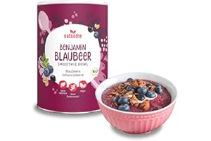 ‎OATSOME OATSOME® Benjamin Blaubeer | Smoothie Bowl Mit Blaubeere & Johannisbeere | Bio & Vegan | 100% Natürlich & Ohne Zuckerzusatz + Aroma | Einfache Zubereitung | Frühstück | Gefriertrocknung | 400g