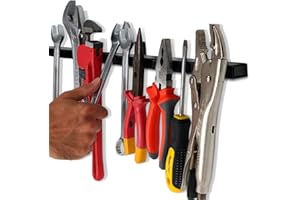 HMMAGNETS 61cm Heavy-Duty Magnetic Tool Holder (Upgraded Version) - Extremely Powerful Magnetic Pull Force to Hold Heavy Tools - Professional Space-Saving Magnetic Tool Bar - Metal Tool Organizer Rack/Strip