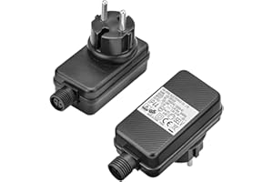 Rppiup 2 Pcs Transformador 220V a 12V 24W Fuente Alimentacion 12V, IP44 Impermeable LED Transformador 12V, Adaptador Alimentacion para iluminación de jardín, iluminación navideña, luces de hadas