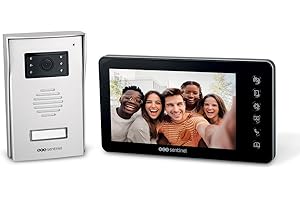 SCS Sentinel - Videoportero con Cable VisioFirst 7 - Pantalla LCD, visión Nocturna, Control de cerradero y portón, fácil instalación, diseño Moderno, Seguridad y Comodidad Diaria - 3 años de garantía