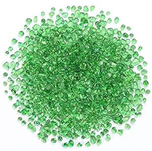 Bofanio Green Glass Chips Stones Crushed Pieces Irregular Shaped Gravel Gems Beads Aquarium Pebbles Vase Fillers for Party Table Scatter DIY Decoration Supplies(About 1.1 lb(500g)/Bag)