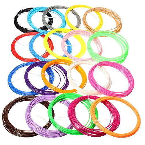 ELEGIANT Ink Filament ABS Filament 3D Stift Filament 20 Stück 1.75MM 5M 3D Print Filament 3D Printing Pen Supplies ABS Material 20 Farben Set für 3D Drucker Stift 3D Pen - 4