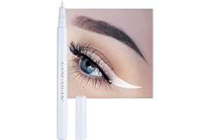 RENHUANGFUXI Coloured Eyeliner, Waterproof Liquid All Day Long-Lasting Eye Liner, Highly-Pigmented for Eye Makeup Tools - Black, White, Blue (Only White)