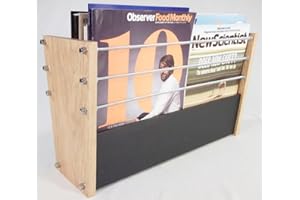 Handmade Natural Slate and Solid Oak Magazine Rack - Modern Contemporary Style by Oak Slate Design