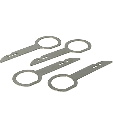 Clés De Dépose Autoradio – 4 Outils Acier Inox, Compatible VW, Audi, Ford, Mercedes