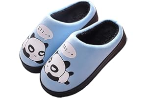 GAATPOT Zapatillas de Estar por Casa para Niñas Niños Otoño Invierno Zapatillas Mujer Hombres Interior Caliente Suave Dibujos Animados Panda Zapatos