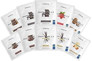 Foodspring Shape Shake 2.0, Bustine Monoporzione, 10 x 60 g, Sostituto pasto per il controllo del peso*, Ricco di proteine, Vitamine e minerali