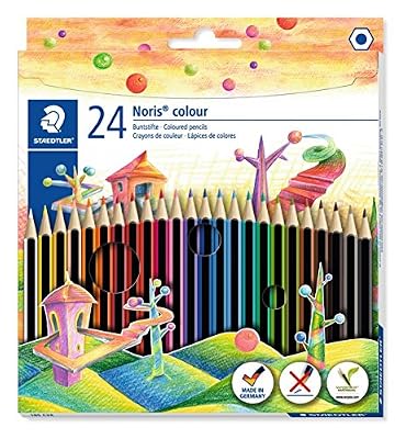 Staedtler - Noris Colour 185 - Etui Carton 24 Crayons de Couleur Wopex Assortis
