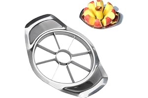 ZYBLSSBB Apfelschneider Edelstahl 9.5 cm, Hochleistungs Apfelschneider Apfelschneider Edelstahl, Apfelspaltenschneider Apfelzerteiler Stabil Und Dauerhaft Apfel Entkerner Für Büro, Zuhause, Küche Apfelschneid