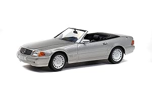 Solido 421436490-1:43 MB 500 SL, argento, 1989, modellino auto, modello