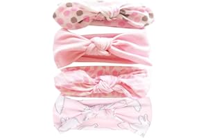 Vellette Baby Mädchen Stirnbänder verknotete Baby Stirnbander Baby Top Knot Madchen Haarband Turban Haarreifen Knot Stirnband Kleinkind Stirnband Vor Ort Kaninchenohren Knit (4Stück / 3 Stück)