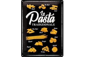 Nostalgic-Art Plaque Vintage Home & Country – Pasta Tradizionale – Idée de Cadeau pour la Cuisine, en métal, Déco Design Retro, 30 x 40 cm