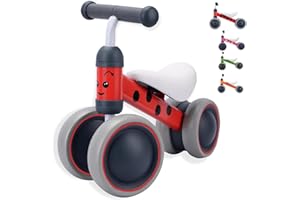 BOLDCUBE Vélo Bébé Draisienne pour Bébé de 1 an 6-18 Mois - Vélo Enfant sans Pédales Jouet Educatif Baby Walker - Premier Anniversaire Cadeau pour Garçons Filles (Bétty)