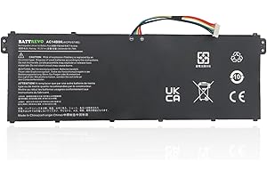 BATTREVO 3600mAh/54.7wh AC14B8K AC14B3K Batterie d'ordinateur Portable pour Acer Aspire ES1-111M ES1-512 ES1-711 E3-112 E5-721 E5-731 E5-771 E5-771G R3-131T R7-371T R7-372T R5-471T R5-571T A515-52G