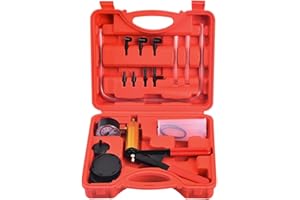 DHA Brake Bleeding Kit Vacuum Pump Pressure Tester One Man Brake Bleeder Kit Hand Held Vacuum Pressure Pump Tester Kit, Manual Brake Clutch System Fluid Bleed Tool Kit for Car Motorcycle Motorbike