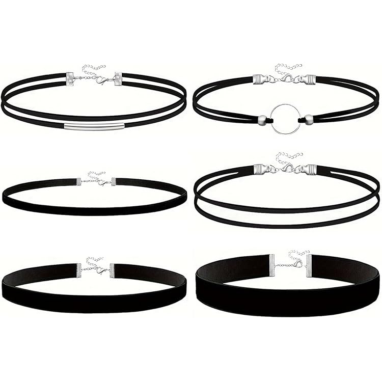 MILAKOO Fluwelen Choker Ketting Set Voor Vrouwen Meisjes Gothic Tattoo Kant Zwarte Chokers 12 STKS