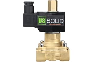 U.S. Solid 220V AC 1/2" G Electrique Électrovanne Laiton Normalement Ouvert "NO" Solenoid Valve entraînement Semi-direct Air Eau Huile