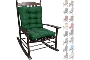 uyeoco Cuscini da Giardino Set di 2 con Schienale Alto - Impermeabili e Ergonomici con Nastri Regolabili Cuscino per Sedia, Sdraio e Poltrona - Interno/Esterno, Cucina, Giardino(7S,43x43x8/53x43x8cm)