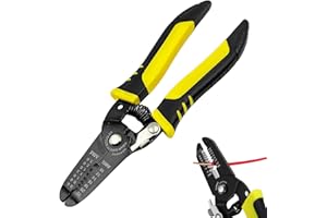 ASIRYVA 10-22 AWG Multi Gauge 7" Precise Wire Strippers, Cable Stripper Tool, Cable Stripper with Safety Lock