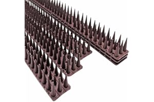PEST CONTROL WORLDWIDE Wall & Fence Spikes - Security Spikes, Stop Climbing Over Walls and Fences, Deterrent for Cats, Pigeons, Birds, Squirrels, Suitable for Fences, Balcony, Roofs (pack of 6)