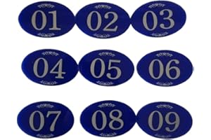 Sourcemall - Targa con numero dotata di nastro adesivo, per armadietto e porta, numeri da 1 a 25 Blue