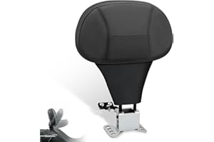 FOVPLUE Adjustable Rider Backrest,Detachable Plug-in Driver Backrest Pad w/Mounting Kit for Harley Touring 2009-2025,for CVO Road Glide Street Glide Tri Glide FLHTK/L Electra Glide Road King,Style 3