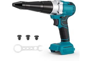 Trsaow Pistola Chiodatrice Elettrica Senza Fili 18V, Motore Brushless, Compatibile con Makita Batterie 18V BL 3 Boccole per Chiodi da 2,4-5,0mm in Alluminio e Acciaio Inox