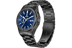 HASLFM Edelstahl Gehäuse mit Band, kompatibel mit Google Pixel Watch 3/2/1, Metall Armband mit schützender Stoßfängerabdeckung für Google Pixel Watch 3/2/1 Herren