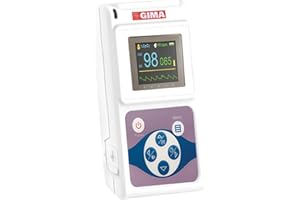 OXYSTORE GIMA, Pulsioxímetro OXY-50 de dedo, portátil, con pantalla en color, para controles y monitorizaciones rutinarios, 35100