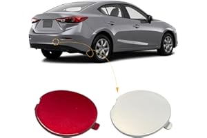 CZSHIYUE Rear Bumper Tow Hook Cover Towing Eye Cap Fit for Mazda 3 Axela 2014 2015 2016 2017 2018 BHN1-50-EK1-BB BHN150EK1BB (Grey, Right Passenger Side) Xinpinsai