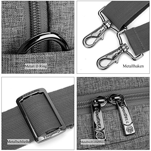 CoolBELL 17 3 Zoll Laptop Tasche Multi-Fach Messenger Bag Business Aktentasche Wasserdicht Nylon Computer Umh  ngetasche f  r Laptop   Ultrabook   Mac