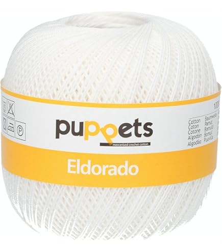 Filato Per Uncinetto Puppets Eldorado, 100% Cotone Mercerizzato, 50g / 265m, Colore 46 Multicolor, Certificazione Oeko-Tex