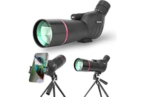 BOSSDUN Telescopio Terrestre con Trípode, Bolsa de Transporte y Adaptador de Teléfono Inteligente,para Turismo Safari Observación de Estrellas Tiro con Arco Camping Paisaje de Vida Silvestre