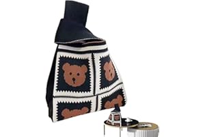 Maciun Knitted Wrist Bag, Portable Knot Wrist Bag | Knot Crochet Portable Wrist Bag - Shopping Bags Purse Purse Wrist Bag for Women Family Friends