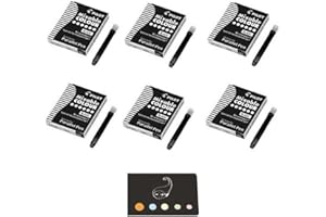 Blumie Shop Confezione da 6 Scatole da 6 Cartucce Nere per Parallel Pen + 1 Indice Adesivo Blumie (Ricariche Nere)
