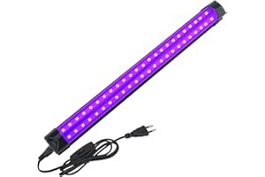 BOSITE 10W Tubo LED UV Luce Nera UV Lampada Viola Portatile 395 nm Blacklight per Halloween Natale Disco DJ Body Art Stanza Fluorescente Neon Pigmenti Reattivi Party Club