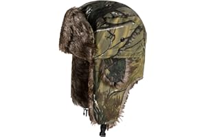 UEAUY Unisex Winter Trapper Hat - Faux Fur Aviator Hat For Hunting & Outdoor Activities