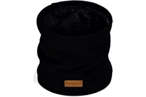 Beesgarden Winter Neck Warmer Snood for Men Women, Soft and Comfortable Fluff Lining, Christmas Happy New Year Gift Box with Greeting Card, Outdoor Warm Scarf for Walking Cycling Hiking Skiing