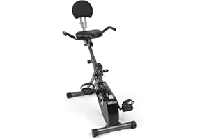 Ultrasport F-Bike Bicicleta Estática Plegable hasta 130 KG, Extra Silencioso con Sillín de Confort Ajustable - Bici Estática Plegable Indoor, Bicicletas Estáticas