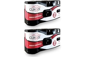 Clikoze Disposable Camera with 27 Exposures Ultramax ISO 400 35mm Film Single-Use Camera with Flash 2 Pack