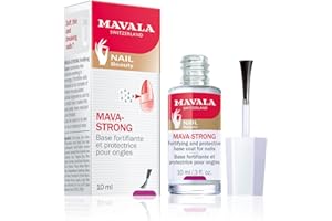 Mavala - Base Fortifiante et Protectrice Mava-Strong pour Ongles Fins, Mous, Cassants - Vernis Fortifiant Incolore Brillant aux Complexes Actifs - 10ml