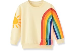 HahaNice Kids Clothes Girls Long Sleeve Tops Rainbow Jumper 18 Months-6 Years