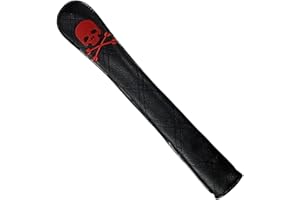 Tuxxjzm Housse de raquette d'alignement amusante en cuir synthétique pour bâtons d'alignement de golf | Housse de protection robuste en cuir synthétique pour bâtons d'alignement pour collègues, Fam