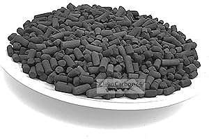 CLEAN CARBON 24 POWERED BY CLEAN PROCESS 40 litros de pellets de carbón Activo de 4 mm de diámetro, de carbón de Piedra para la purificación del Aire (Aero-Clean Rock-Pellets) [Clase energética A]