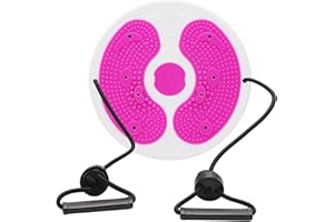 FUNVALLEY SURPERFECT Ab Twist Waist Disc Board,Adjustable Waist Trainer Twisting Disc with Handles,Waist Slimming Balance Rotating Disc with Massage Foot Sole for Slimming Waist Arms Hips and Thighs