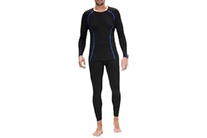 BenBoy Biancheria Intima Termica Uomo Set di Biancheria Funzionale Intima Traspirante Base Layer Invernale Termiche Abbigliamento Termico Intimo per Sci Ciclismo Corsa