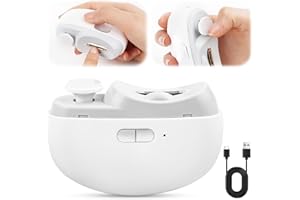 MPLEHDA Tagliaunghie elettrico, tagliaunghie 2 in 1, tagliaunghie elettrico automatico con luce, tagliaunghie elettrico, tagliaunghie per bambini adulti