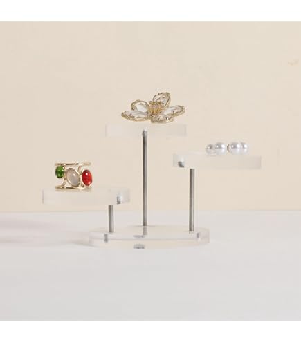 GemeShou 4 set di supporti per gioielli, per orecchini e anelli, supporto per esposizione in vendita, organizzatore per conservazione di orecchini per negozio boutique[Set 4 pezzi