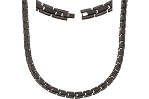 Smarter LifeStyle - Collar Elegante de Titanio Para Terapia Magnética y Que Alivia El Dolor de Cuello Artritis Migraña Dolores de Cabeza Hombros y Espalda Color Negro