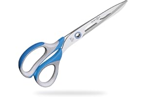 Premax 11600 - Forbici sartoria, Ring Lock System, Grigio/Blu, 19 cm